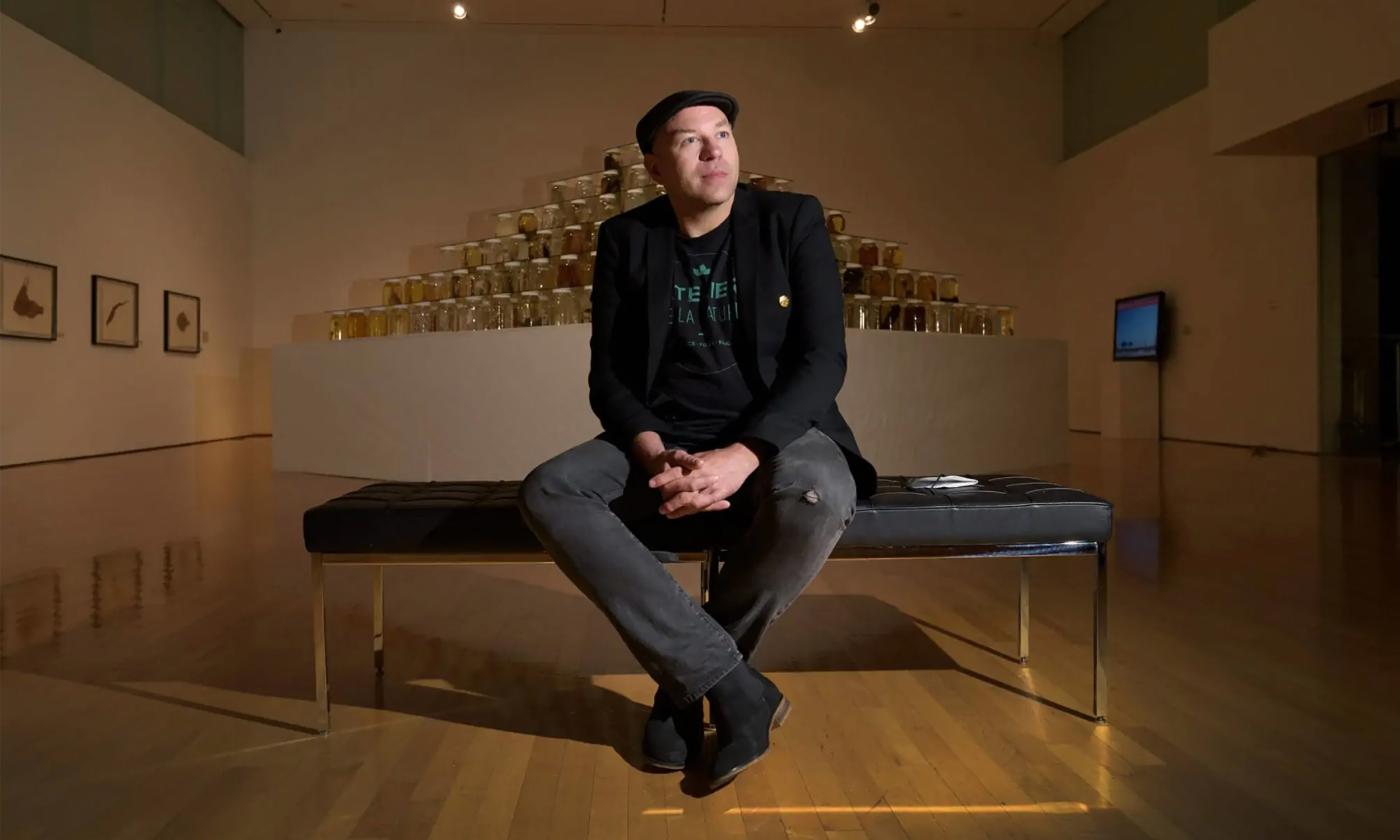 Dr. Ballengée in the Crisp-Ellert Art Museum