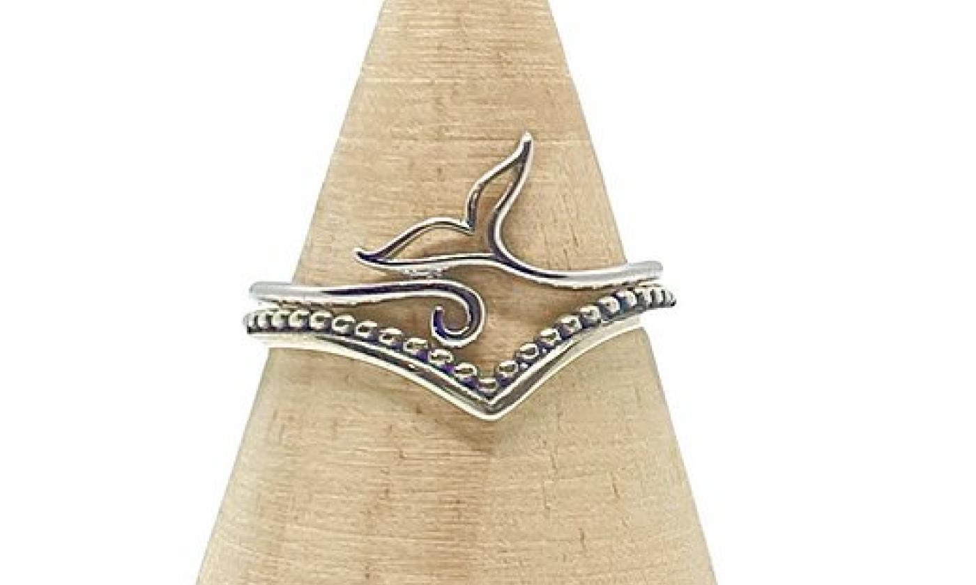 A toe ring from Tootsy's Footsies on display