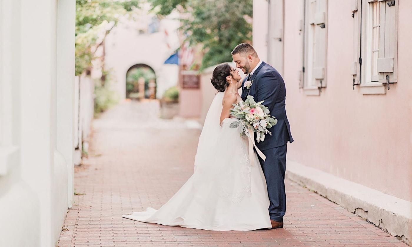 A wedding captured by Tara Tomlinson Photography in historic downtown St. Augustine.