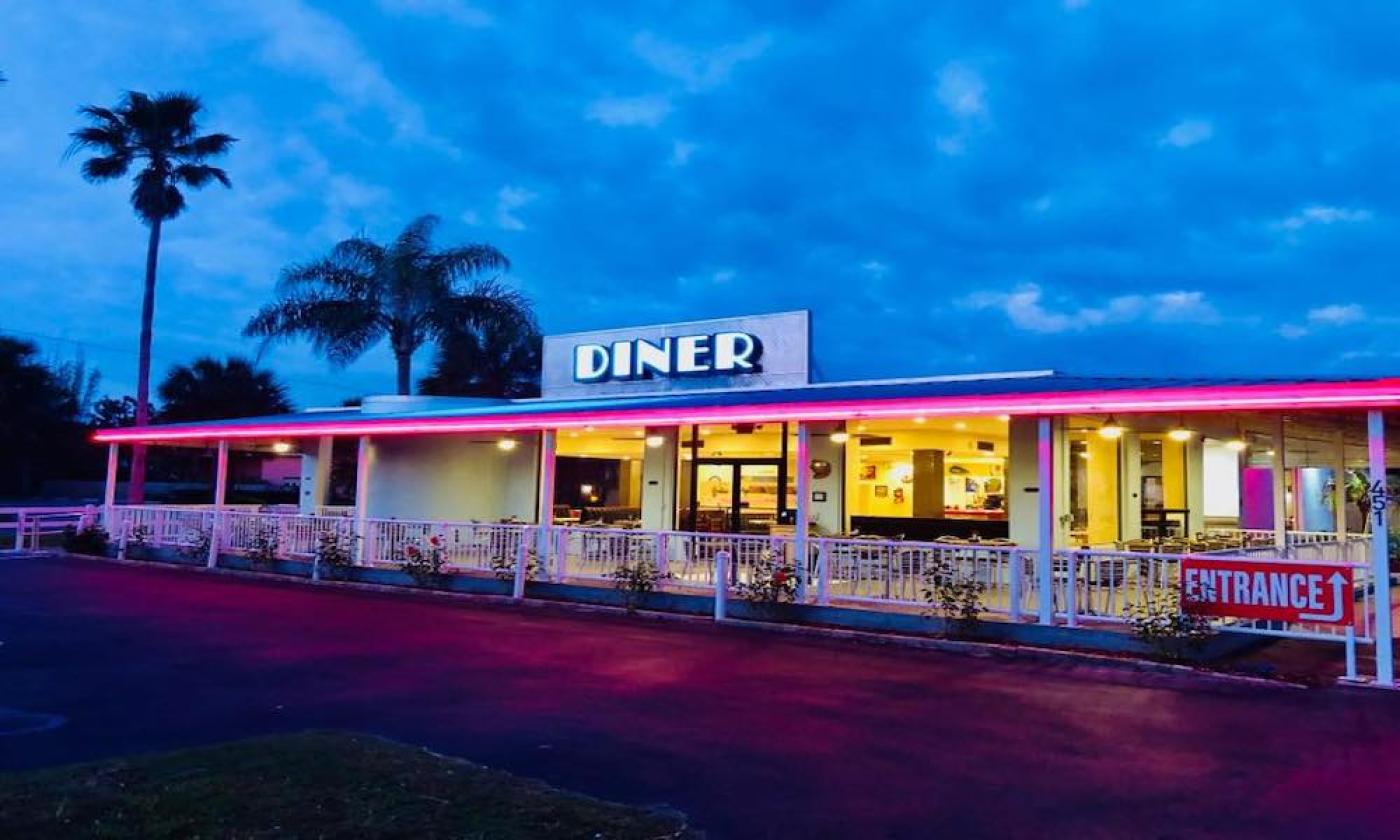 Outside of the Beachside Diner in St. Augustine Beach, Fl