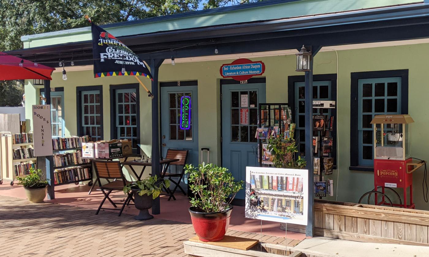 Outside Best Richardson African Diaspora Literature & Culture Museum in St. Augustine.