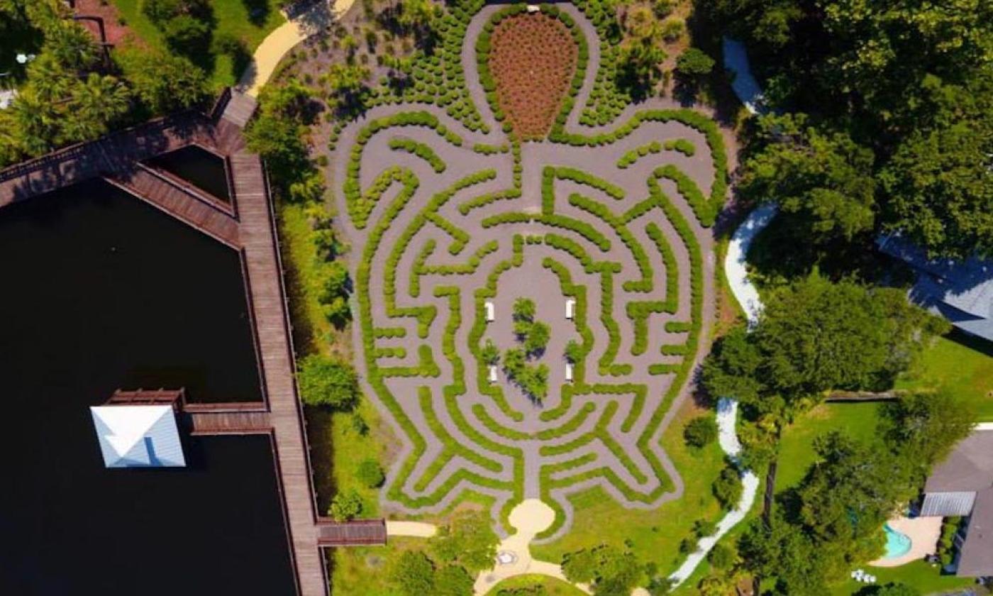 The turtle maze at Bird Island Park in Ponte Vedra, FL.