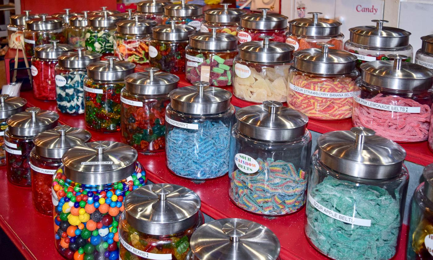 Jars of candy at Black Parrot in St. Augustine, Florida.