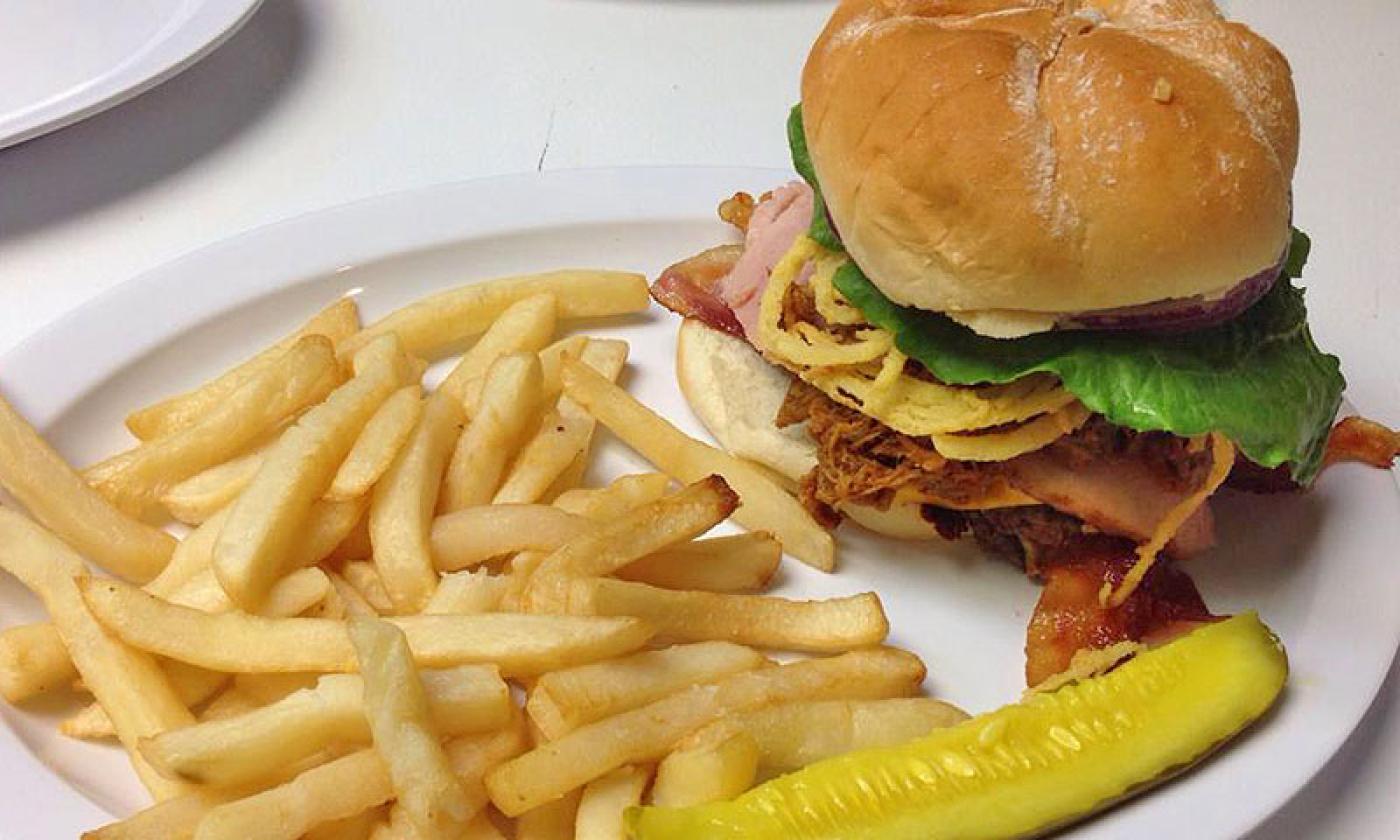 A burger at Burger Buckets in historic downtown St. Augustine, FL.