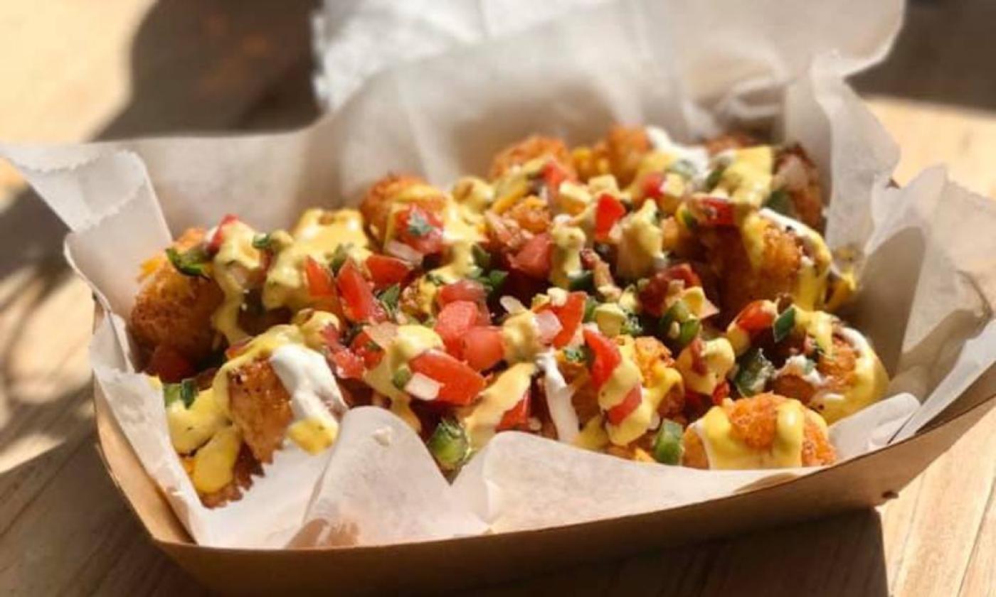 Loaded Tots from Cafe Ybor! Food Bus in St. Augustine, Fl