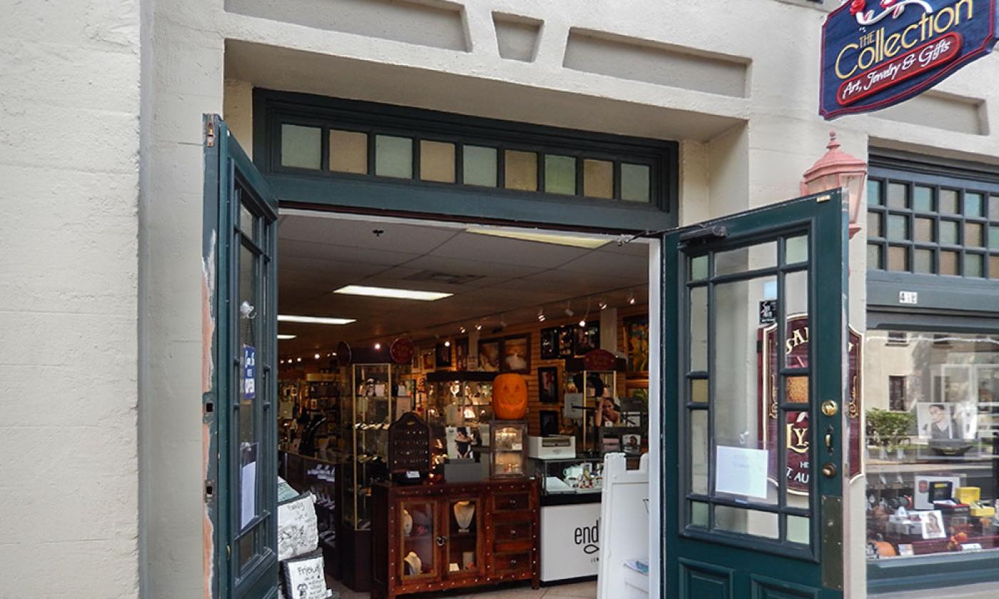 The Collection: Art, Jewelry & Gifts is located at 41B King Street in downtown St. Augustine, Florida.