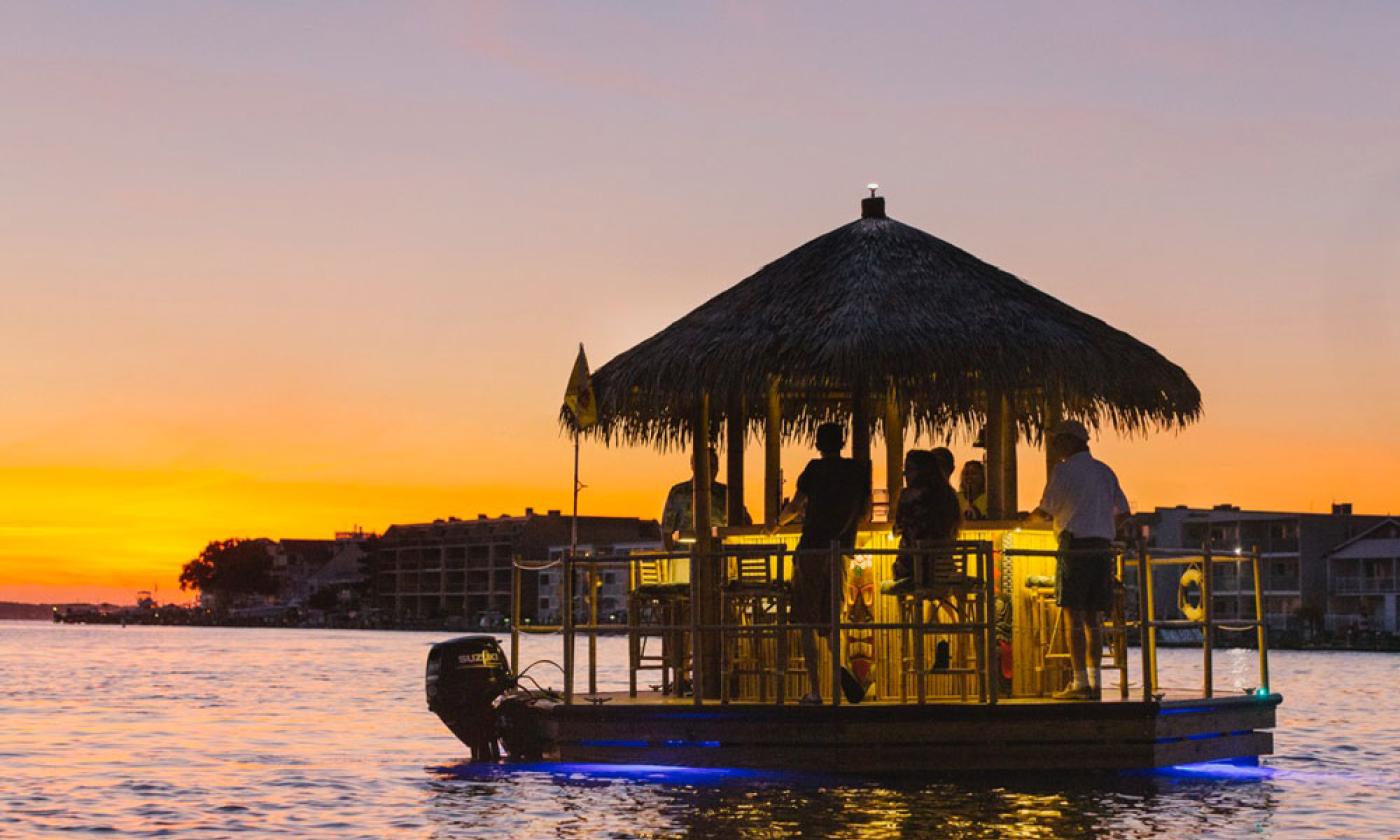 Cruisin' Tikis in the sunset from Cruisin' Tikis St. Augustine.