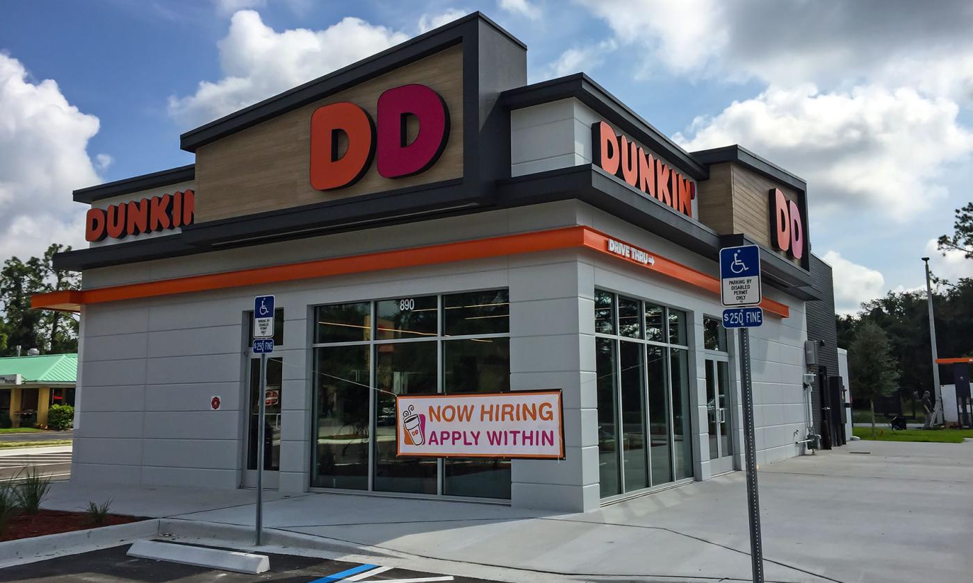 Exterior of Dunkin' Donuts building