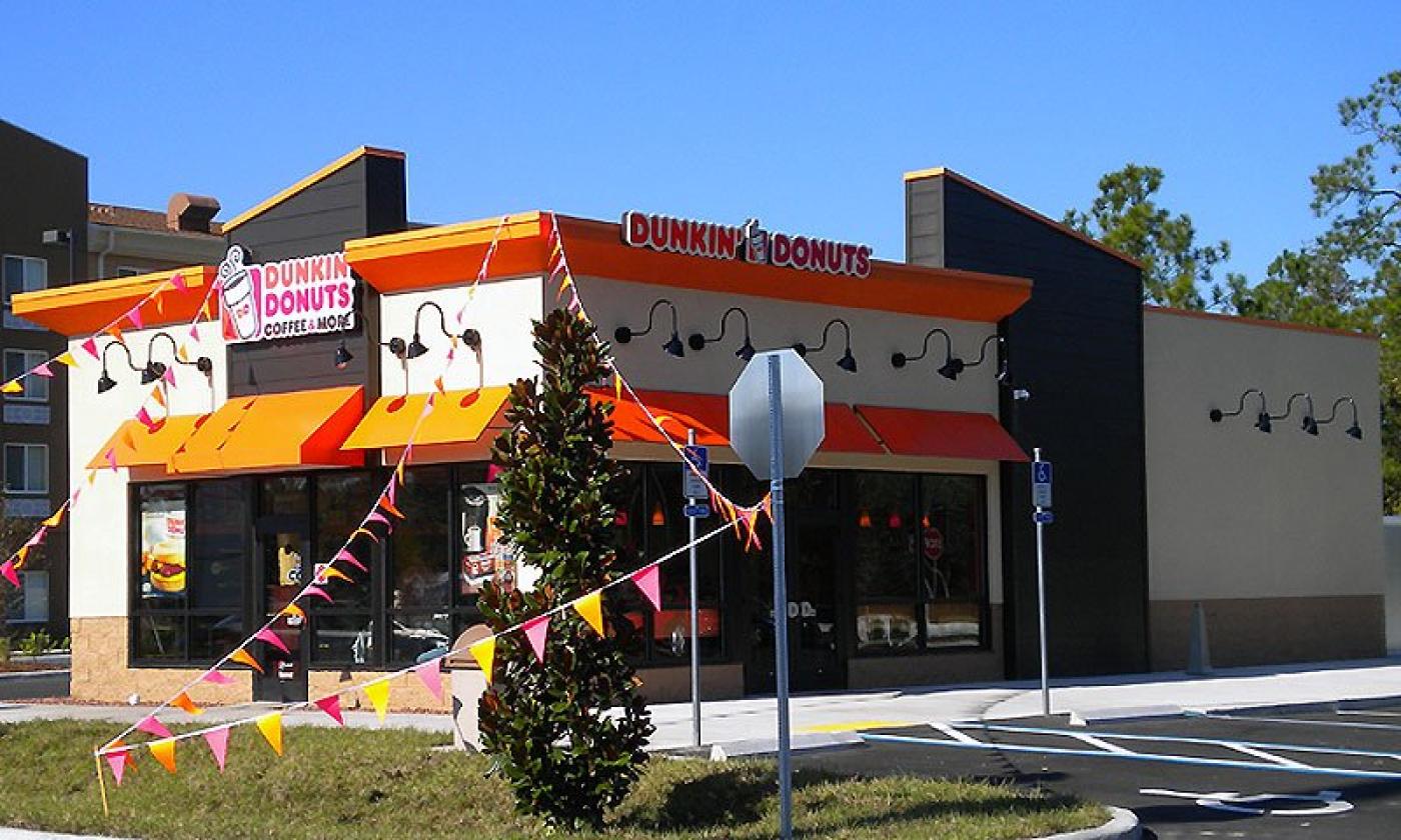 Exterior of Dunkin' Donuts building