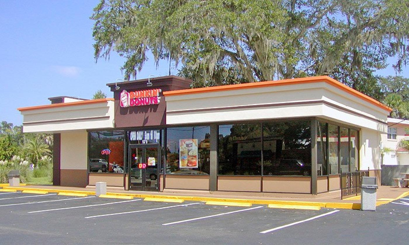 Exterior of Dunkin' Donuts building