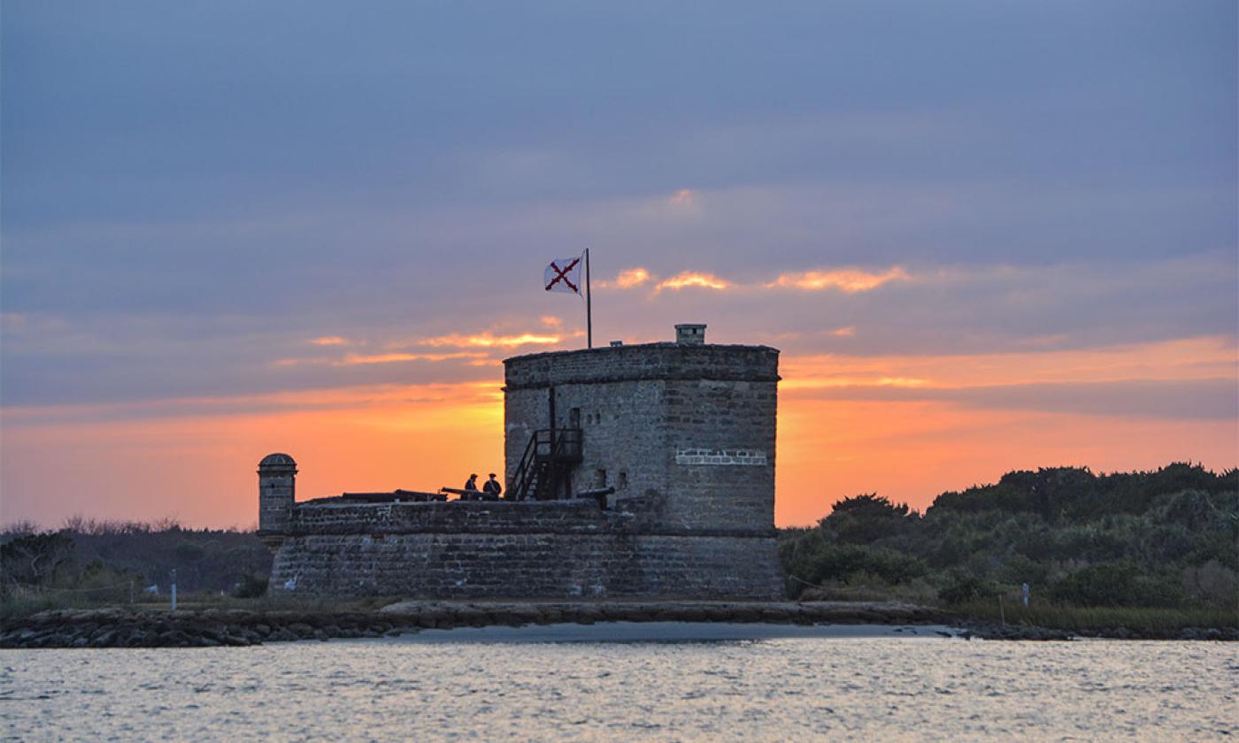 St. Augustine's Fort Matanzas at sunset