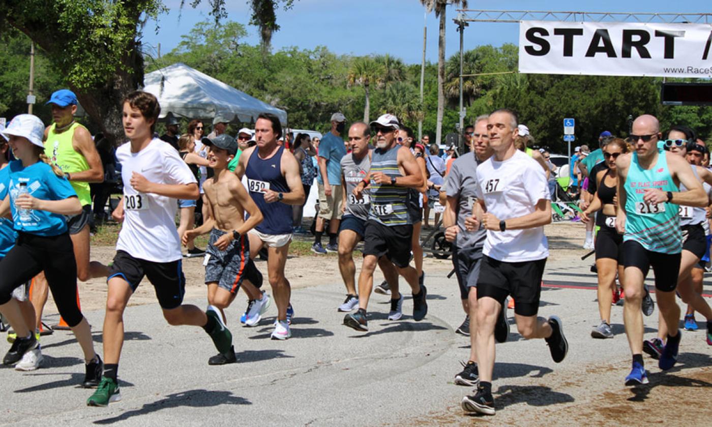 Runners at the Start of Race to the Taste in St. Augustine.