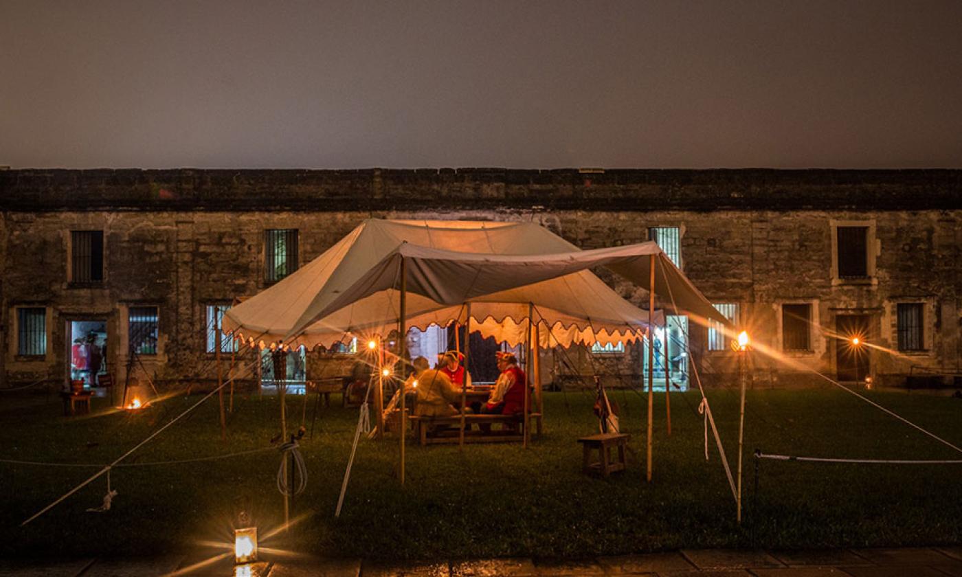 The Castillo de San Marcos hosts a special Candlelight Tour called "Taking the Plunge," which explores the life of a Spanish soldier during St. Augustine's First Spanish period.