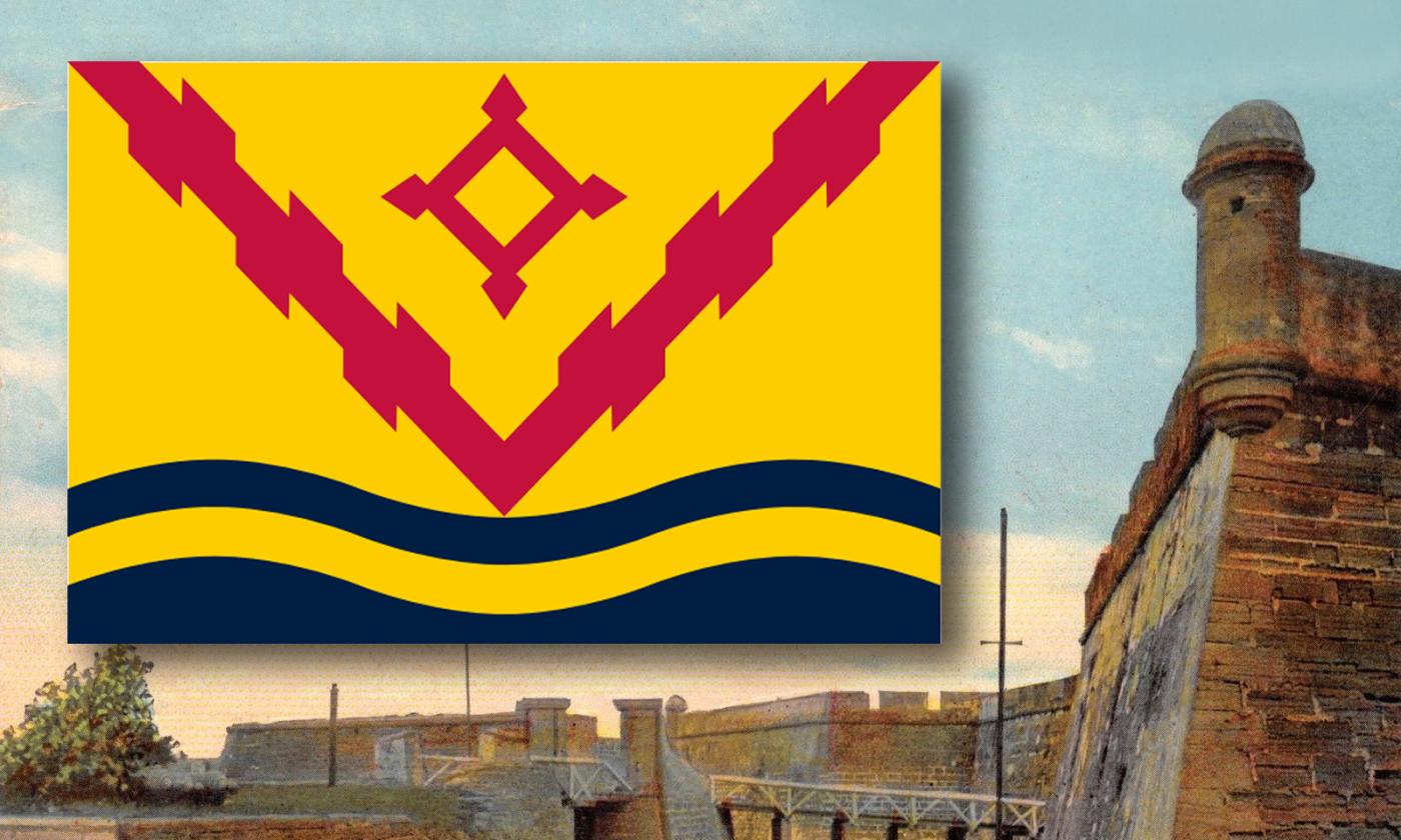 The flag for the 2022 meeting North American Vexillological Association in St. Augustine.