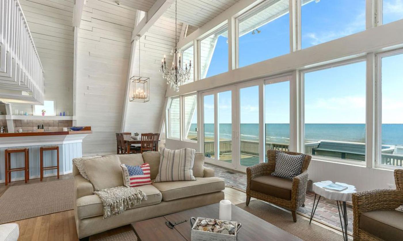 The "Captains Cottage" A-Frame in Vilano available through Florida Rentals in St. Augustine.