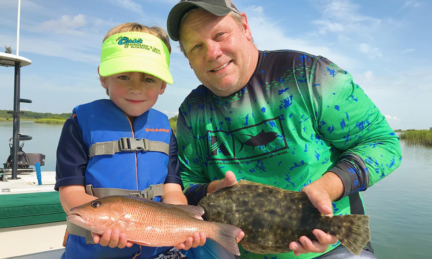 Father and son fishing trip