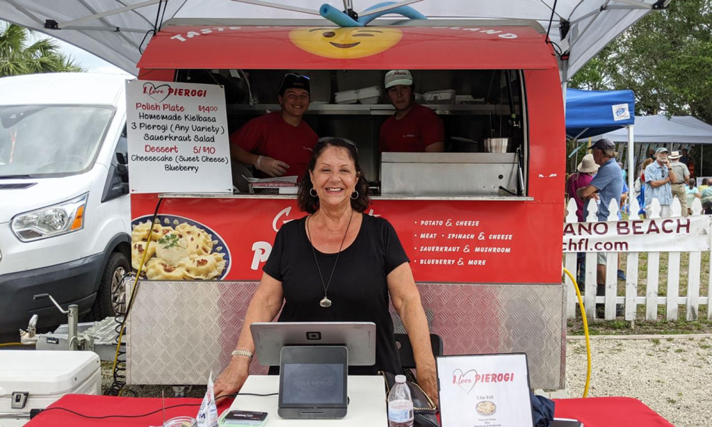 Maria and the team at the I Love Pierogi food truck in St. Augustine.