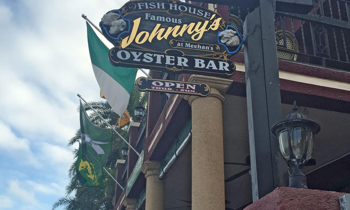 Johnny's Oyster Bar at Meehans on the bayfront in St. Augustine, Florida.