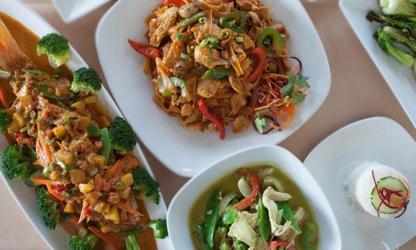 An array of Thai dishes presentations from Libby's Thai Bistro