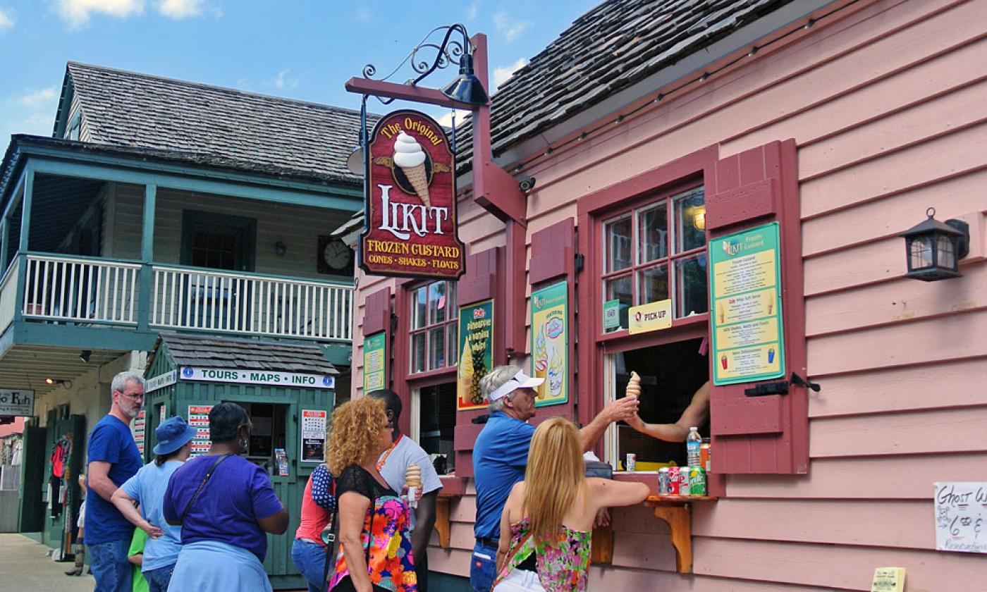Likit frozen custard on St. George Street in St. Augustine, FL