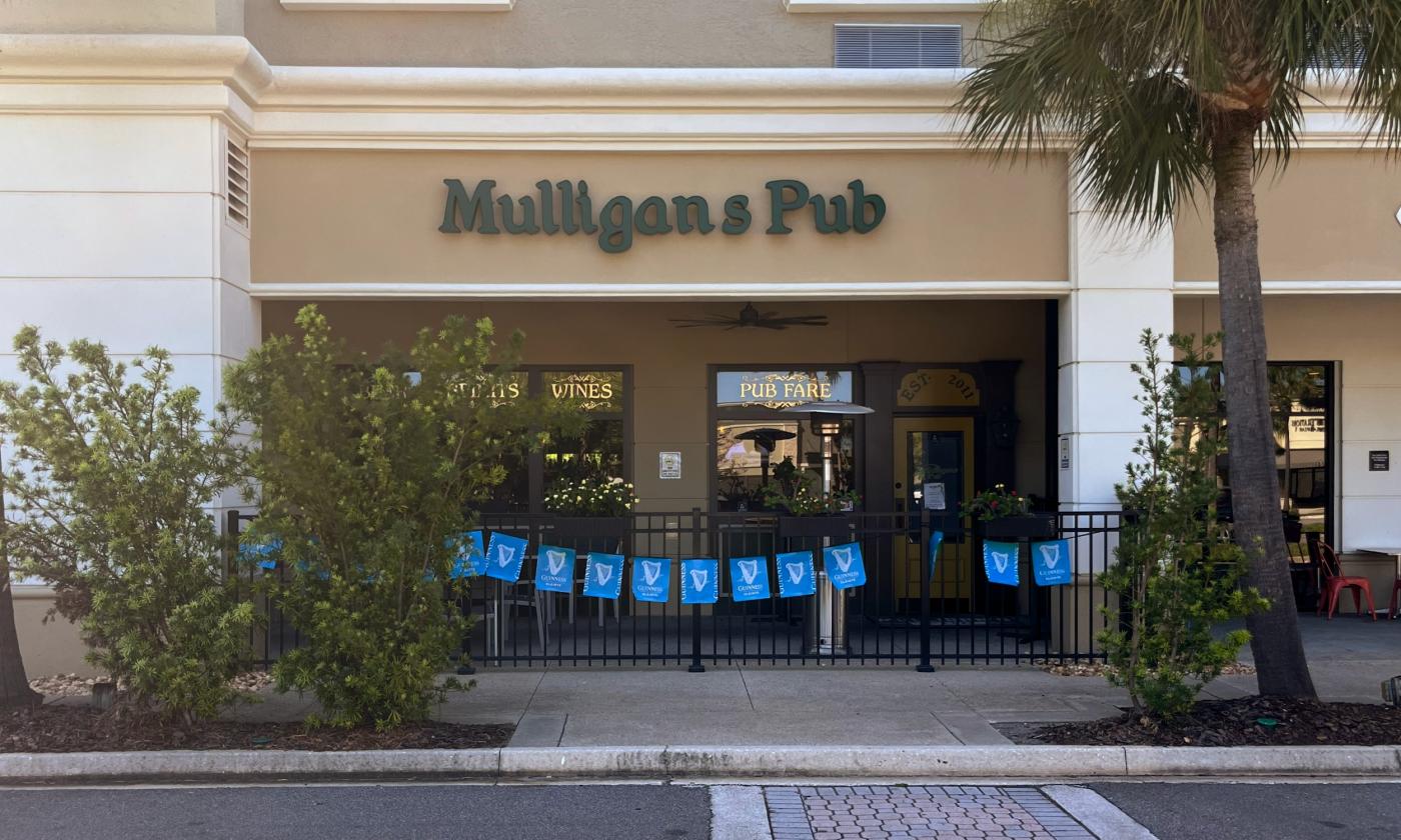 Mulligan's Pub in Sawgrass Village in Ponte Vedra Beach, FL.