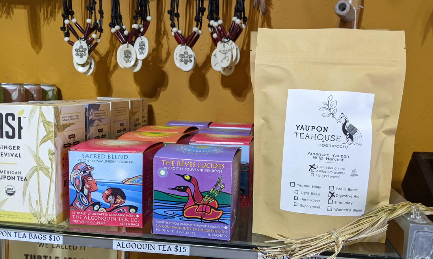 A selection of Native American teas found at Native Pueblo in St. Augustine.