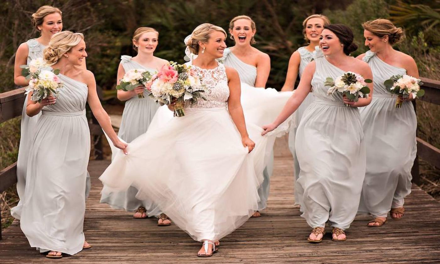 A Sarina Durden Beauty bridal party in St. Augustine, Florida.