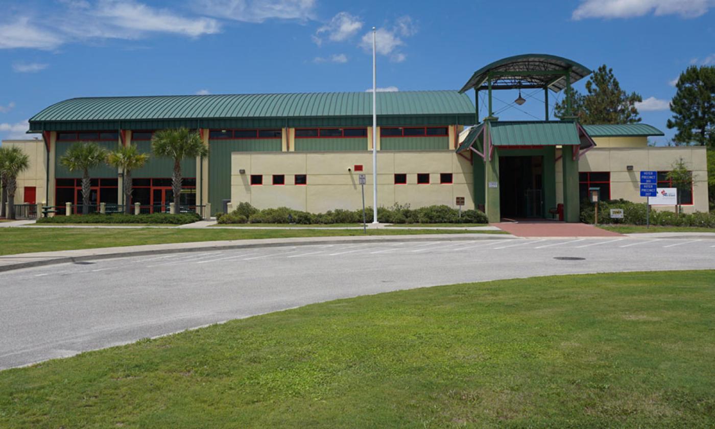 The exterior of the Solomon Calhoun Community Center building