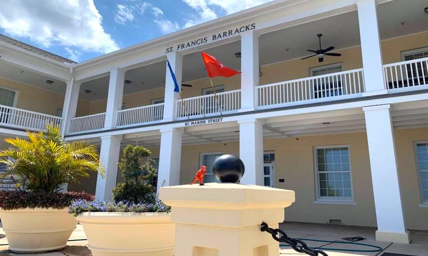 Outside St. Francis Barracks in historic downtown St. Augustine.