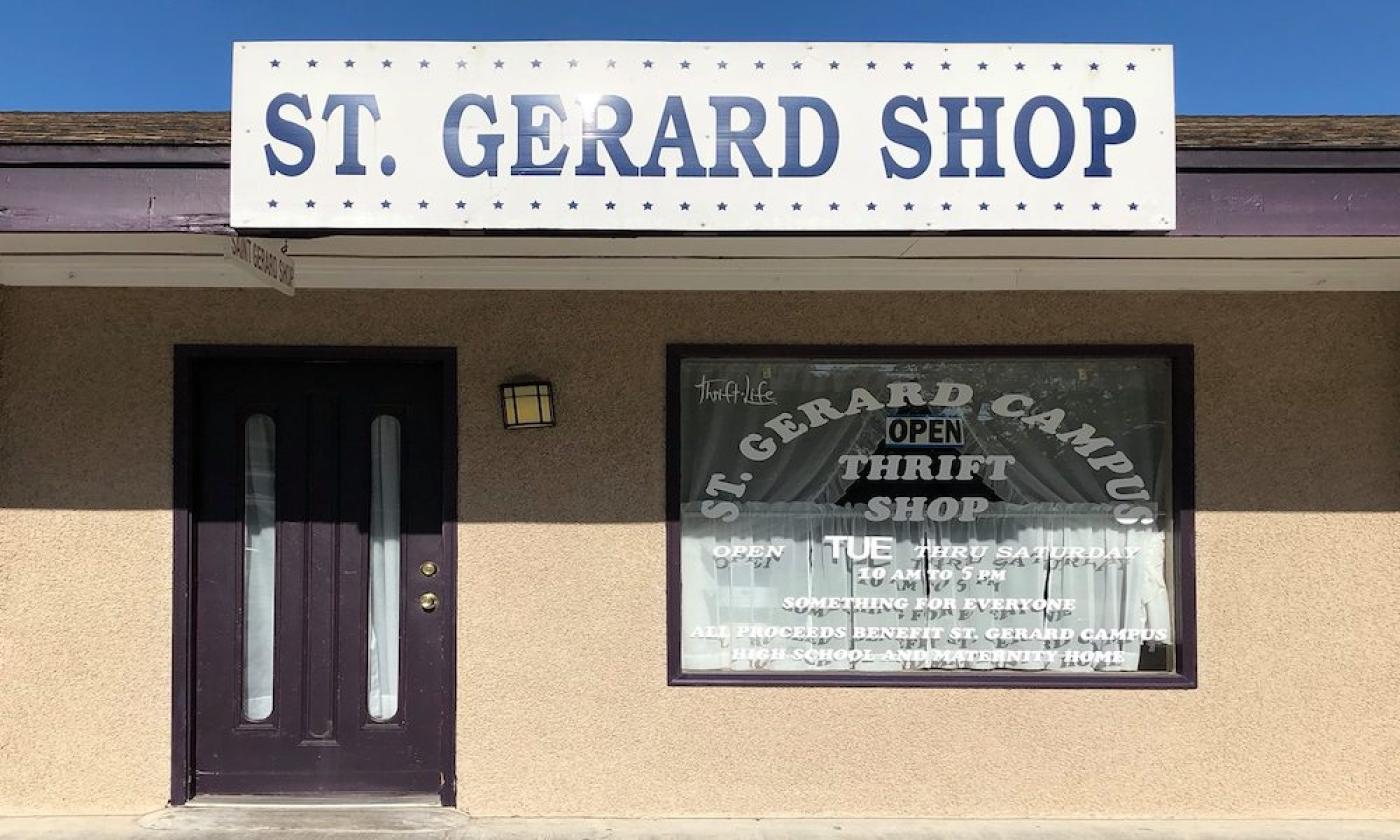 Outside St. Gerard Thrift Store in St. Augustine, FL.