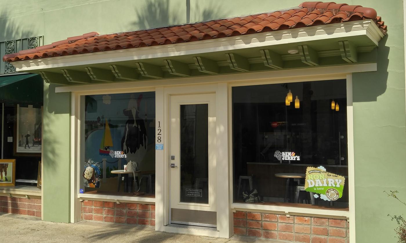 Ben and Jerry's store front in St. Augustine, Fl
