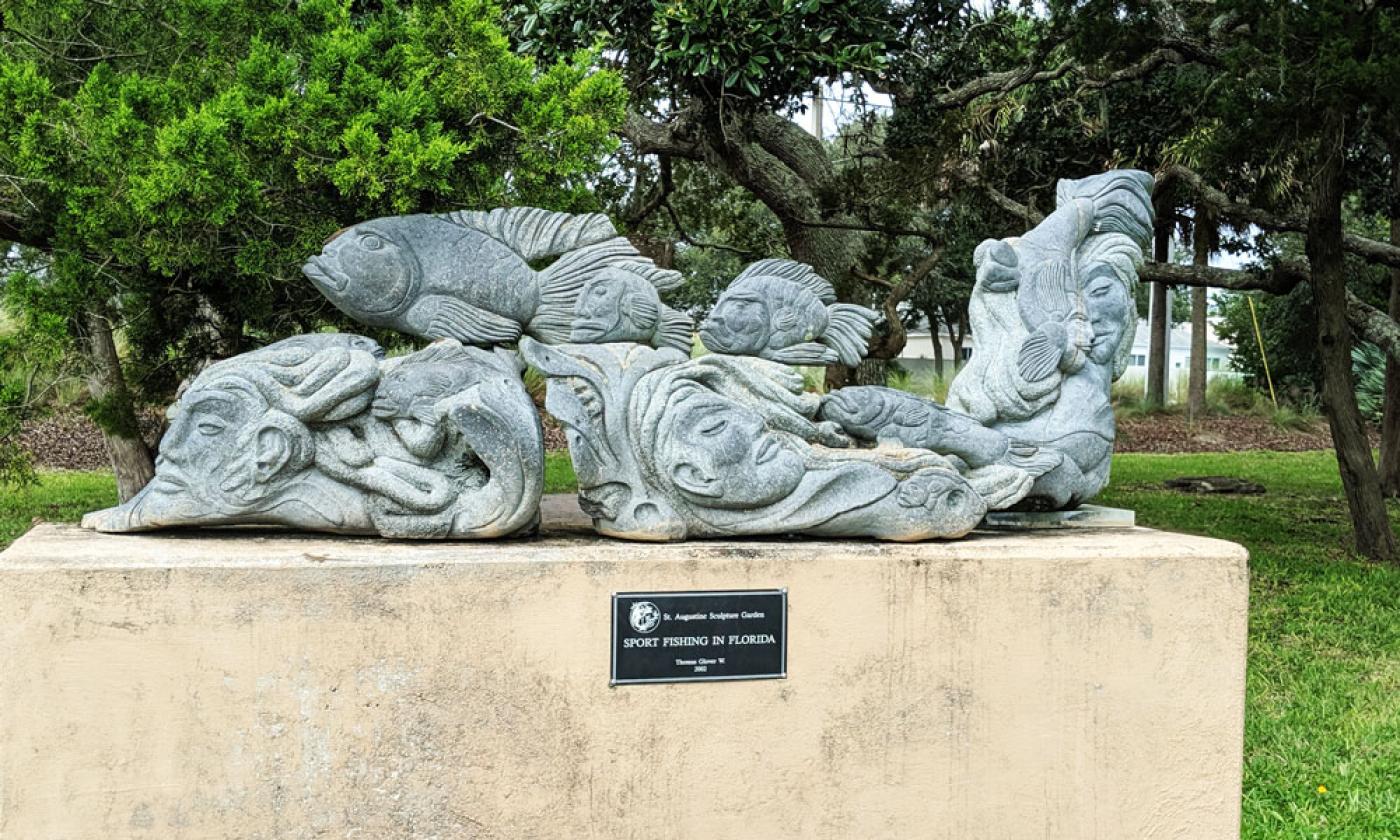 The sculpture, "Sport Fishing in Florida" by Thomas Glover White