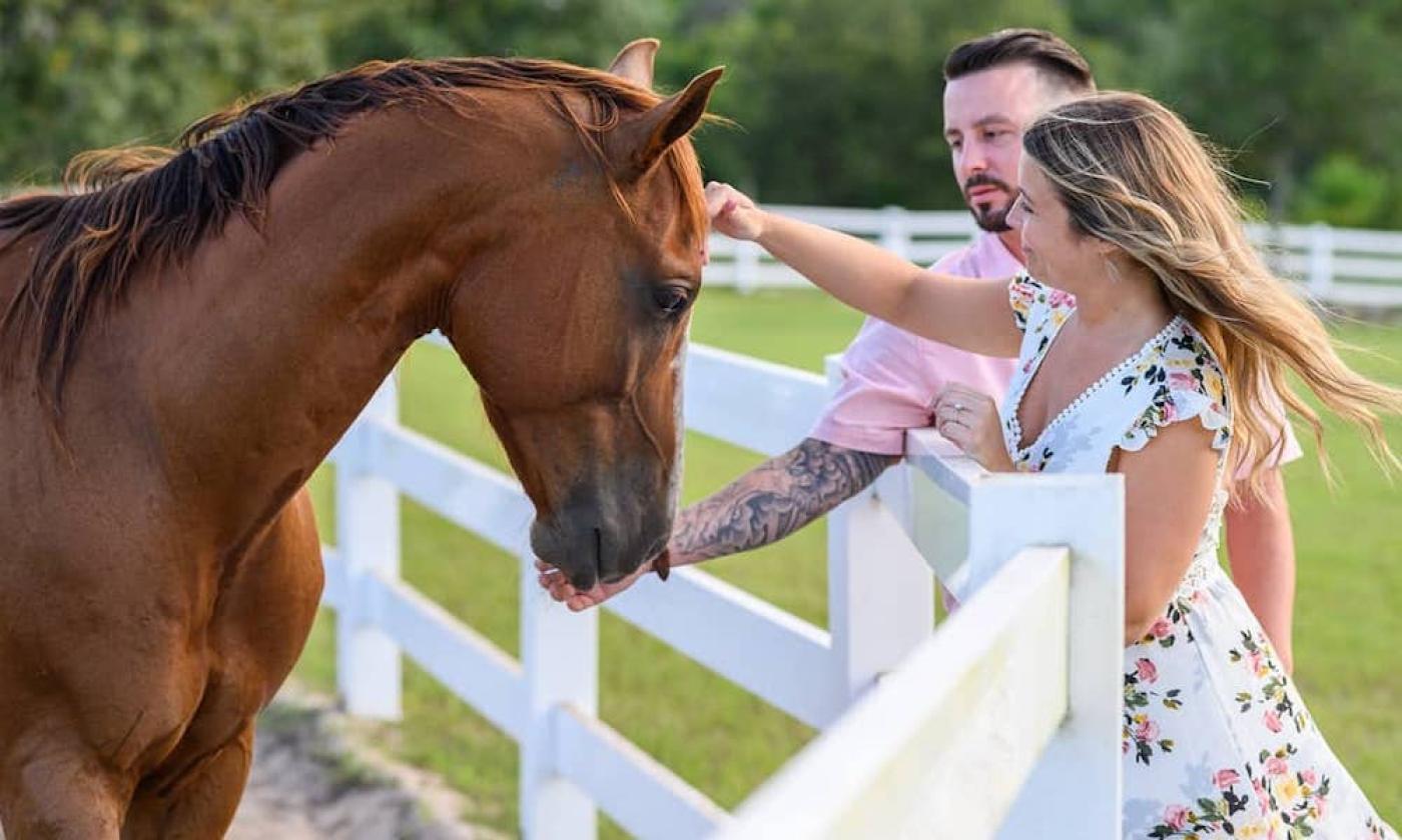 A couple poses for Troy McClenathan Photography in St. Augustine.