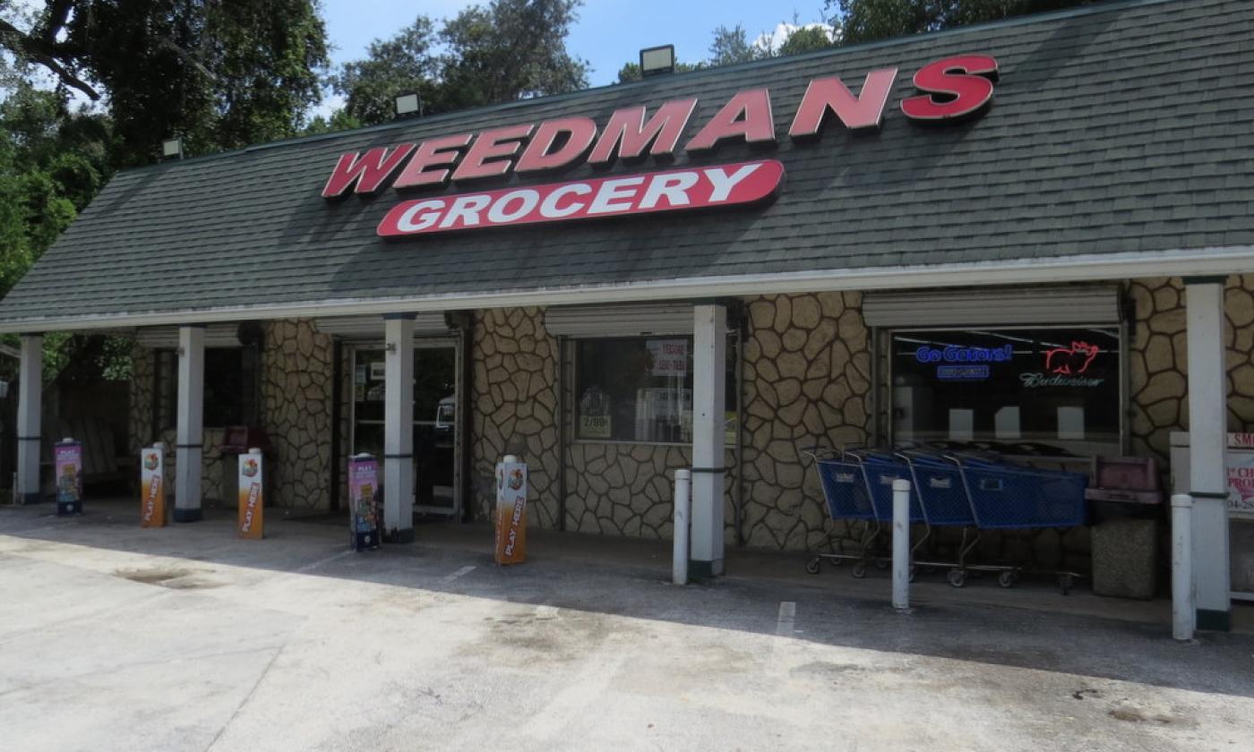 The exterior of Weedman's Grocery building