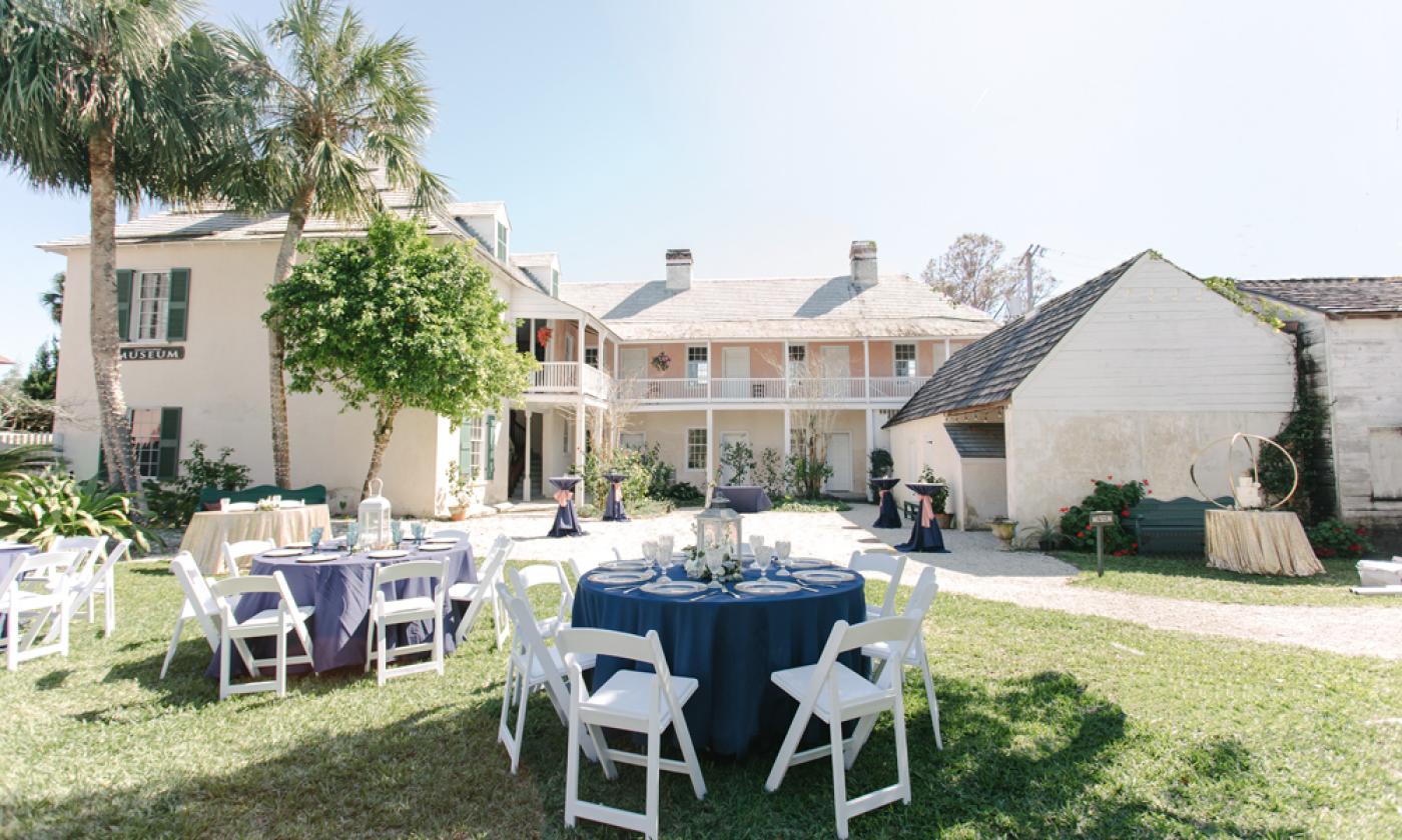 Rehearsal dinner at Ximenez-Fatio House, photo by Ashley Steeby Photography