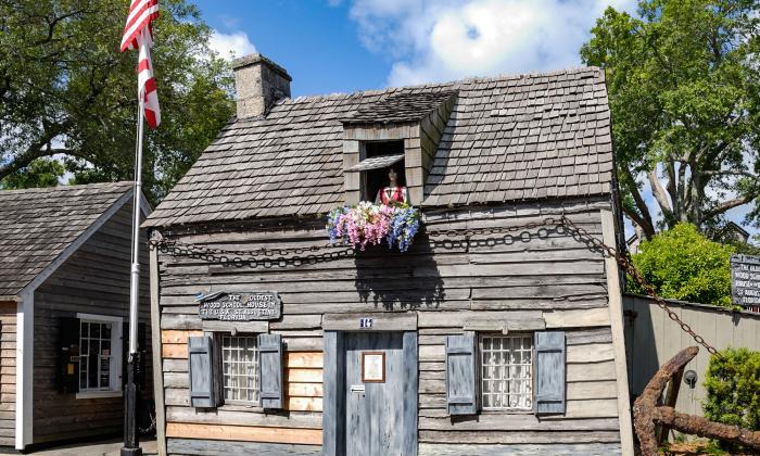 The Oldest Wooden School House stands on St. George St. in St. Augustine and is open for tours.