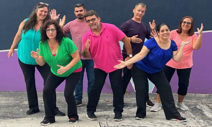 Improv students perform a graduation show