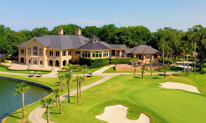 Aerial view of The Plantation at Ponte Vedra Beach's golf course clubhouse
