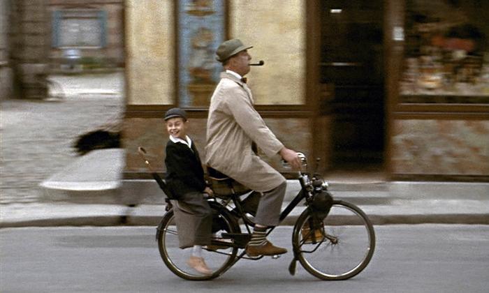 Monsieur Hulot and his nephew in the film, "Mon Oncle"