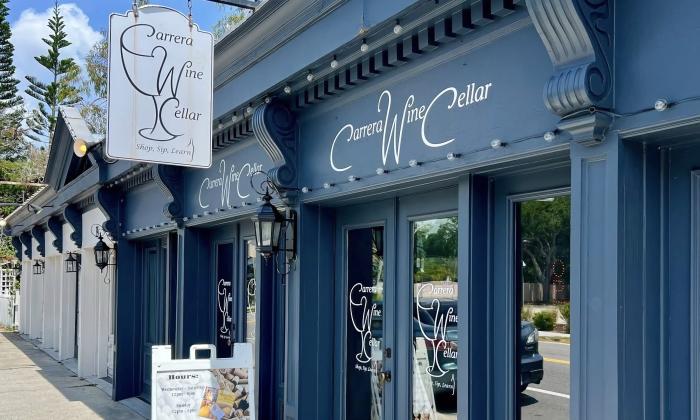 The exterior of the Carerra Wine Cellar building