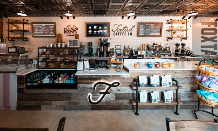 The counter space at Foxtail Coffee Co. in Palm Valley