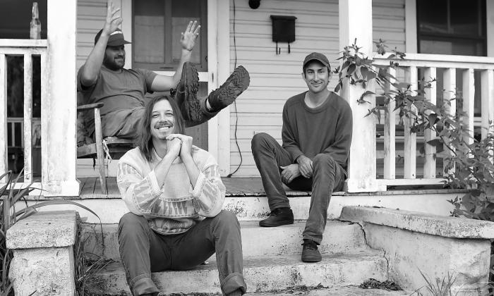 The alt-country trio, SawPaw on a porch in St. Augustine