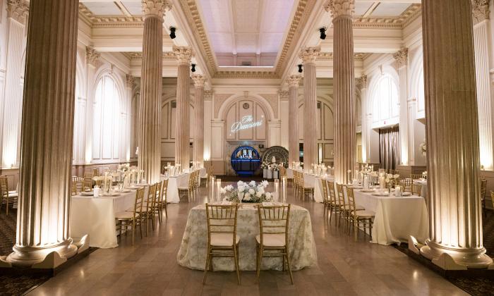 The Treasury on the Plaza arranged for a wedding reception