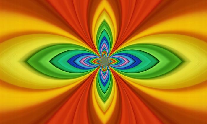 A multi-colored kelidoscope image