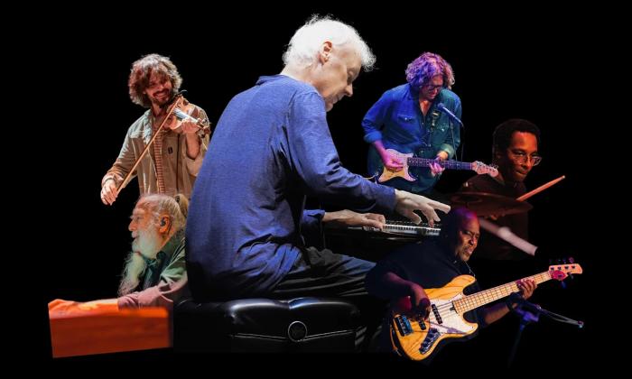 Bruce Hornsby and The Noisemakers perform live on stage. 