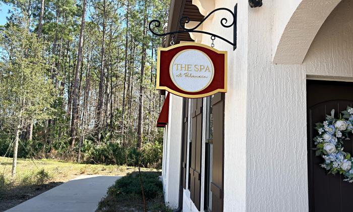 The exterior and entrance for the Spa at Palencia