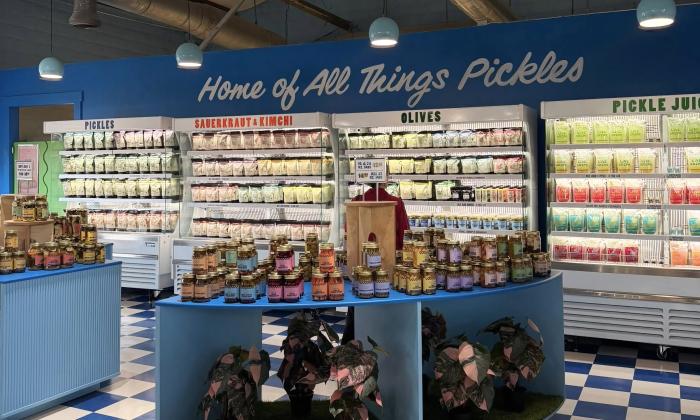 The assorted collection of pickled products