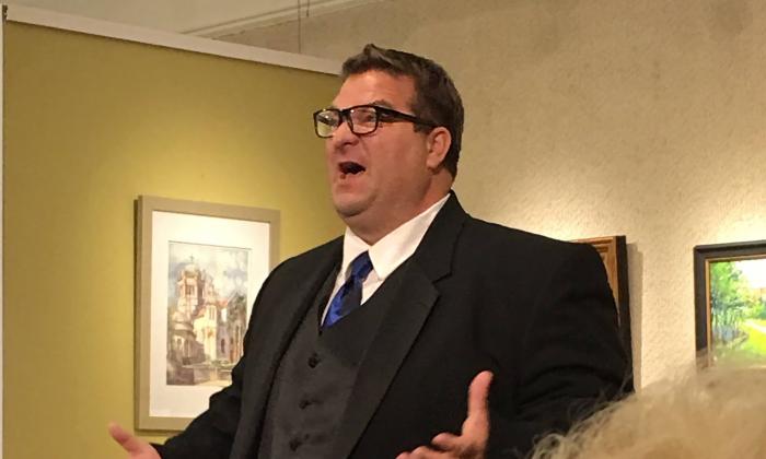 Bass-baritone singer Joe Colsant performing