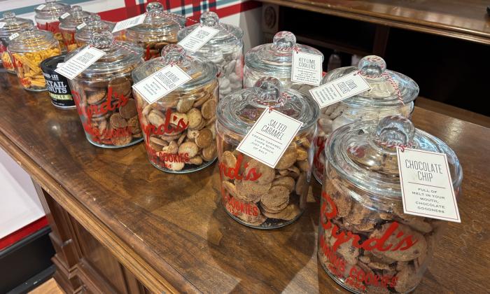 Cookie samples at the front counter
