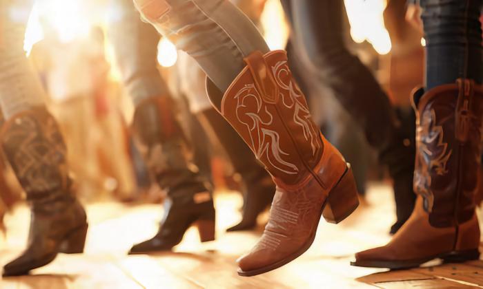Country boots on the dance floor